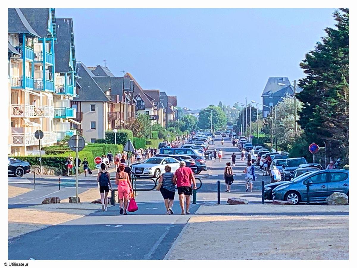 Cabourg, Appartement Plain Pied Avec Terrasse Acces Direct A La Plage Bagian luar foto