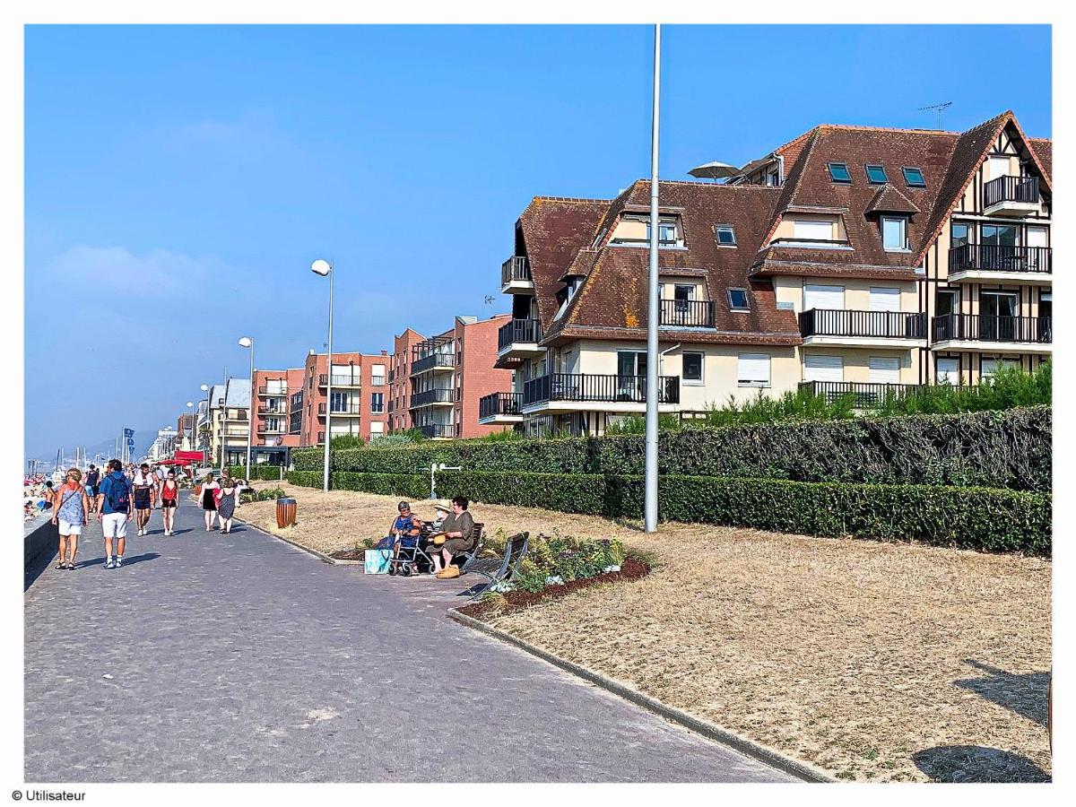 Cabourg, Appartement Plain Pied Avec Terrasse Acces Direct A La Plage Bagian luar foto