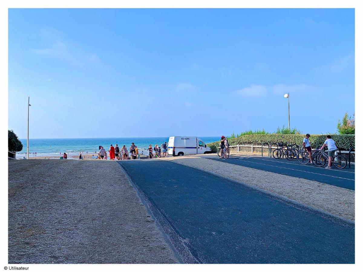 Cabourg, Appartement Plain Pied Avec Terrasse Acces Direct A La Plage Bagian luar foto